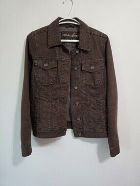 99. Vintage 80s Brown Denim Jacket